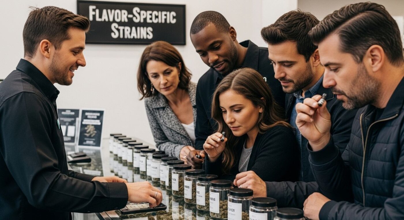 cannabis dispensary, flavor-specific strains